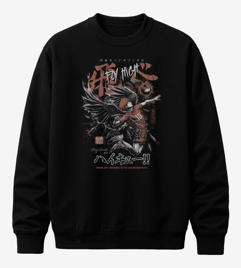 Poleron polo Negro de Shoyo Hinata