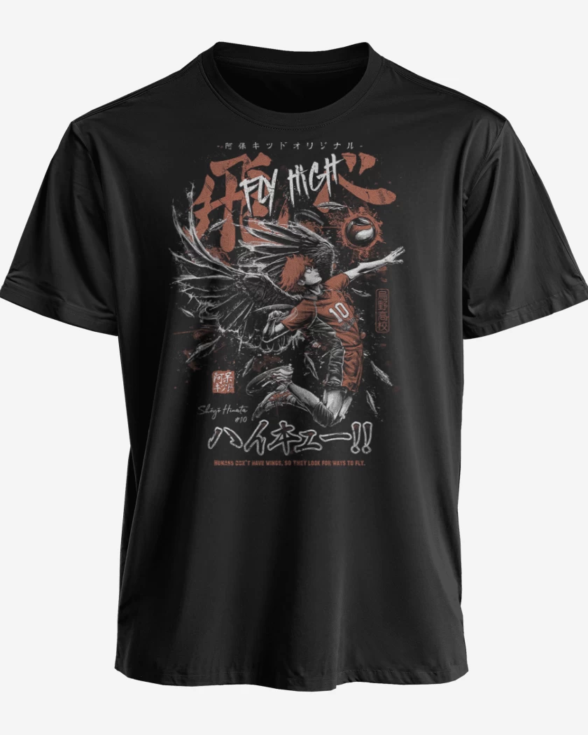 Polera premium Negro de Shoyo Hinata