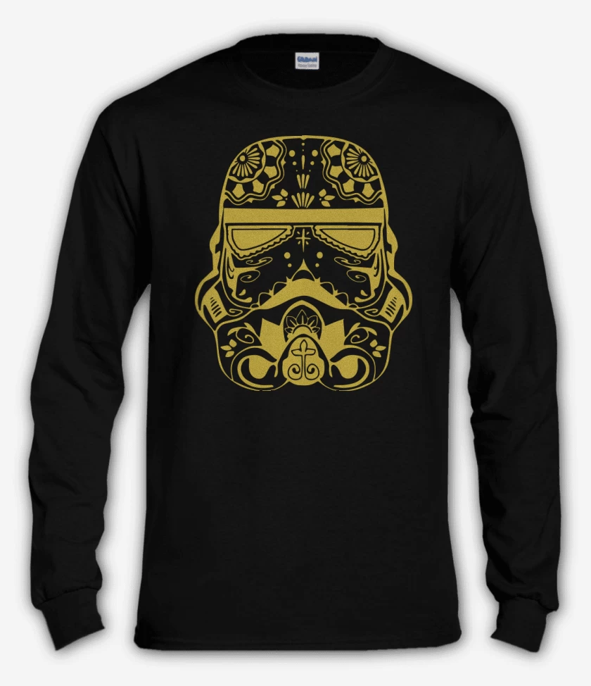 Polera manga larga Negro de Trooper Calaca