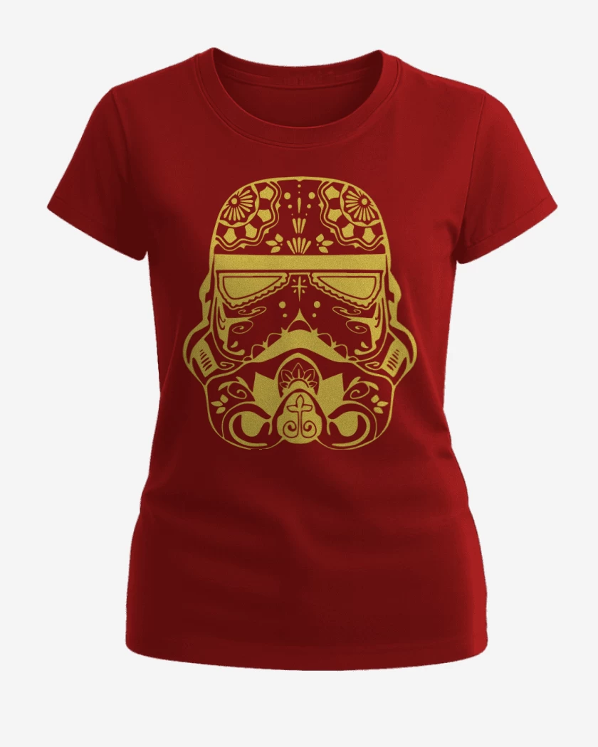 Polera de Mujer Rojo de Trooper Calaca