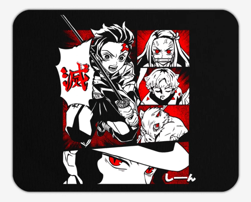 Mousepad Negro de Kimetsu