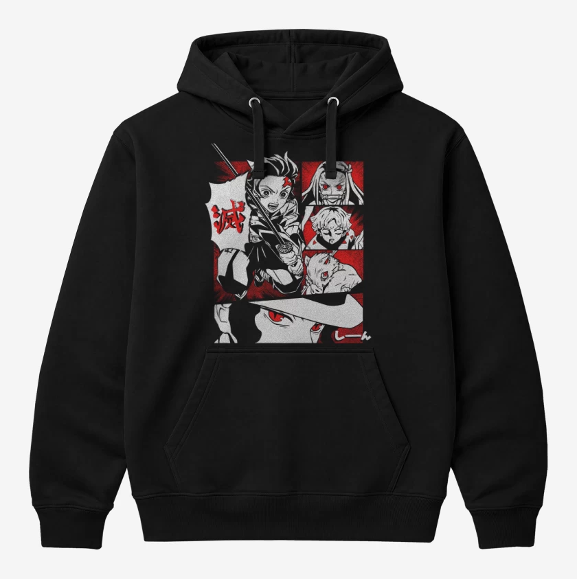 Polerón Canguro Negro de Kimetsu