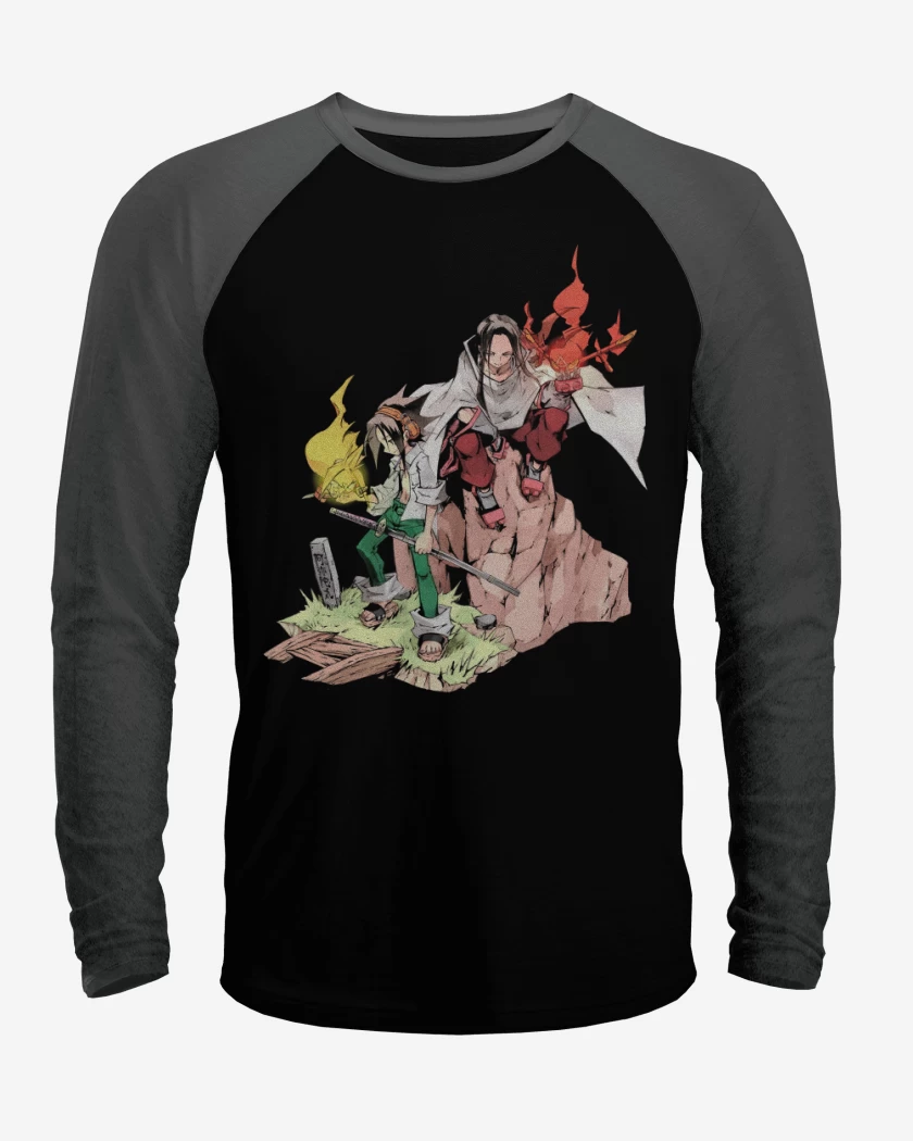 Polera Raglan Negro / Negro Heather de Hermanos Asakura