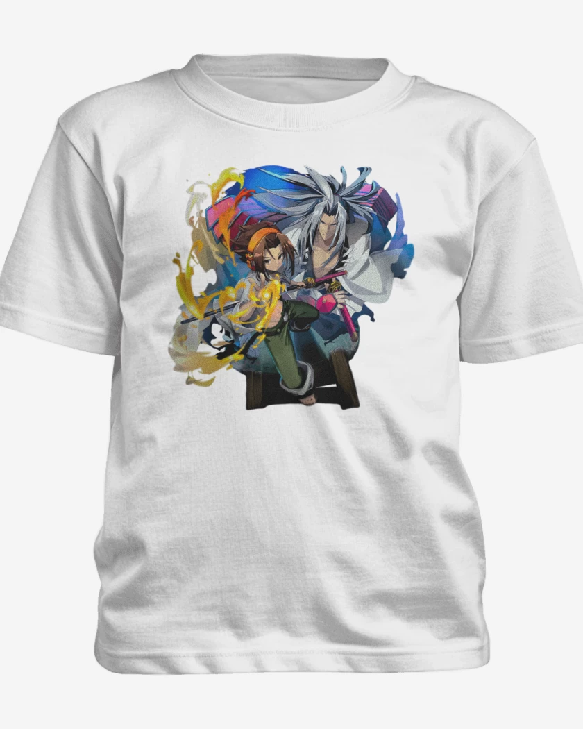 Polera de niño Blanco de Yoh and Amidamaru
