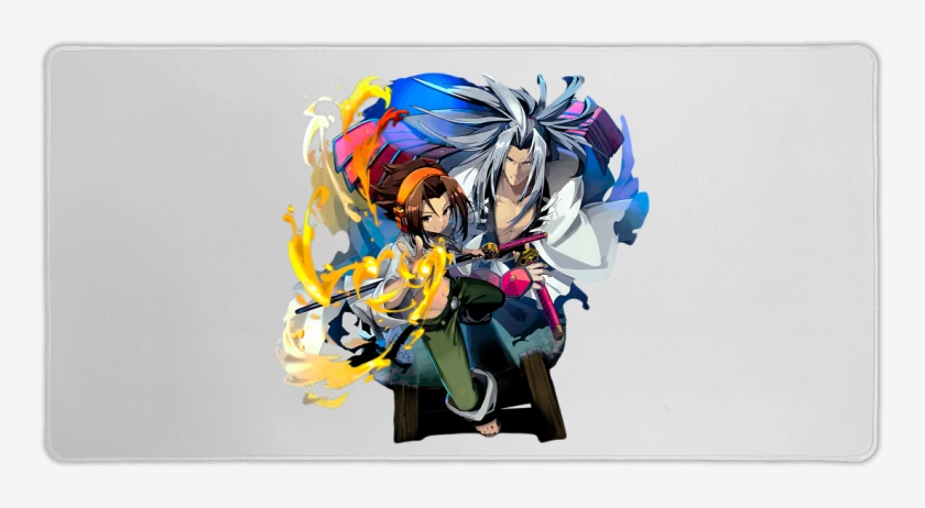 Mouse pad Gamer Blanco de Yoh and Amidamaru