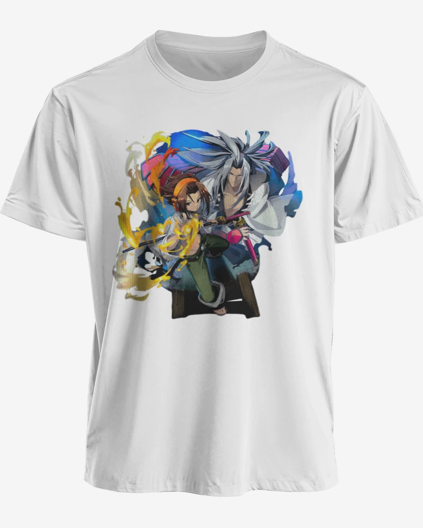 Polera premium Blanco de Yoh and Amidamaru