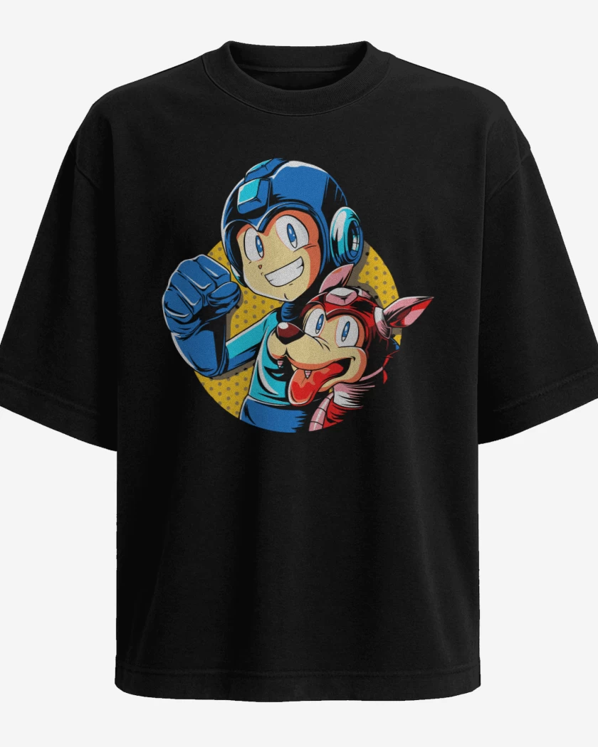 Polera Oversize Megaman y rush