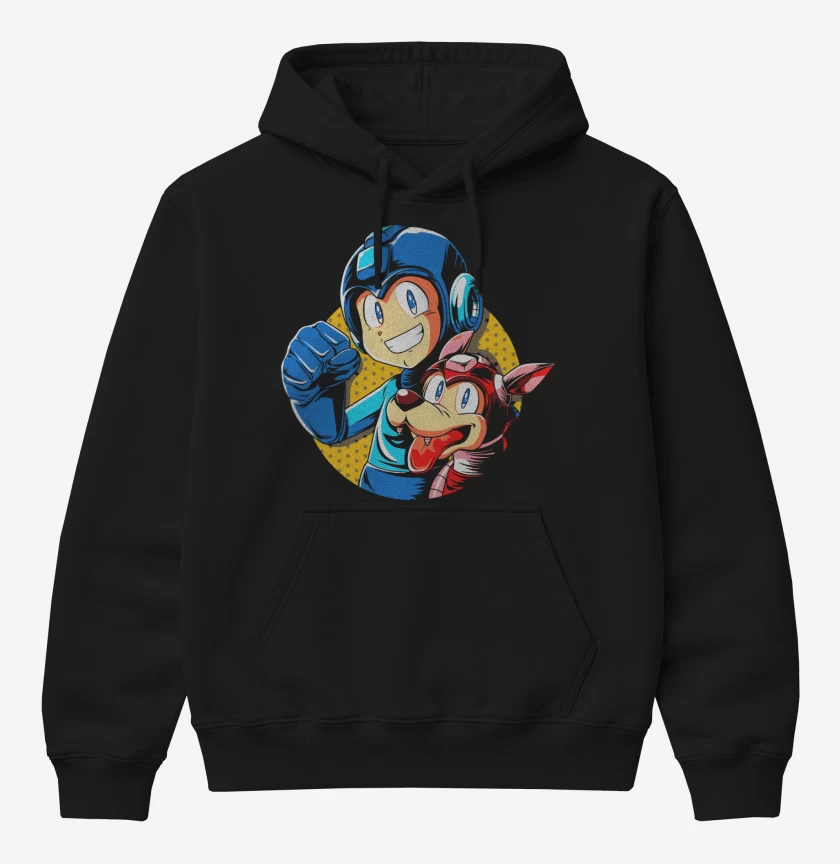 Poleron Canguro básico Megaman y rush