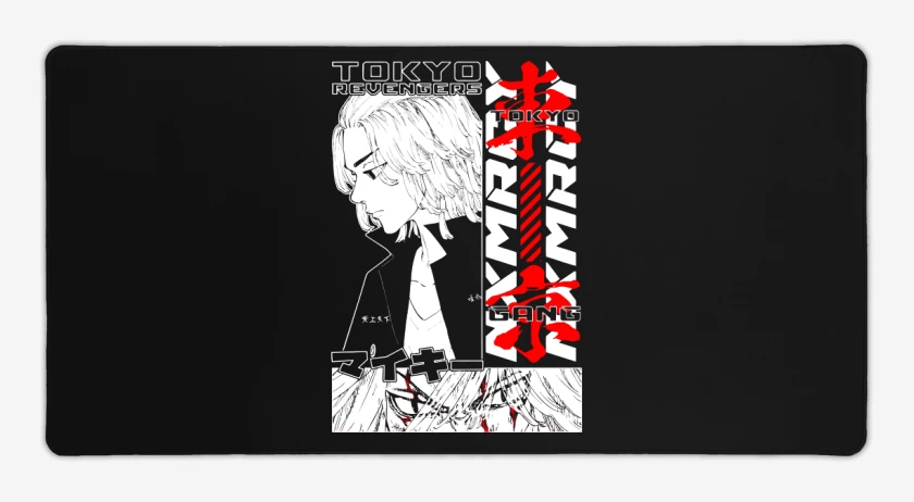 Mouse pad Gamer Negro de Manjiro