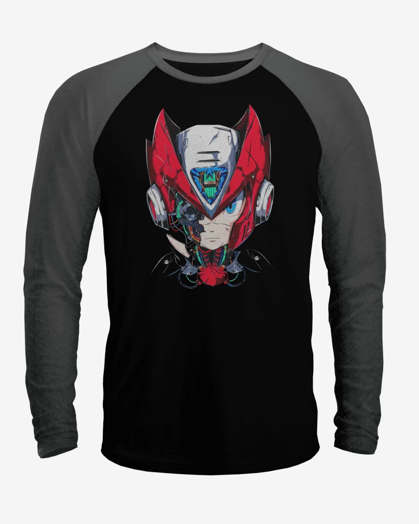 Polera Raglan Negro / Negro Heather de Zero