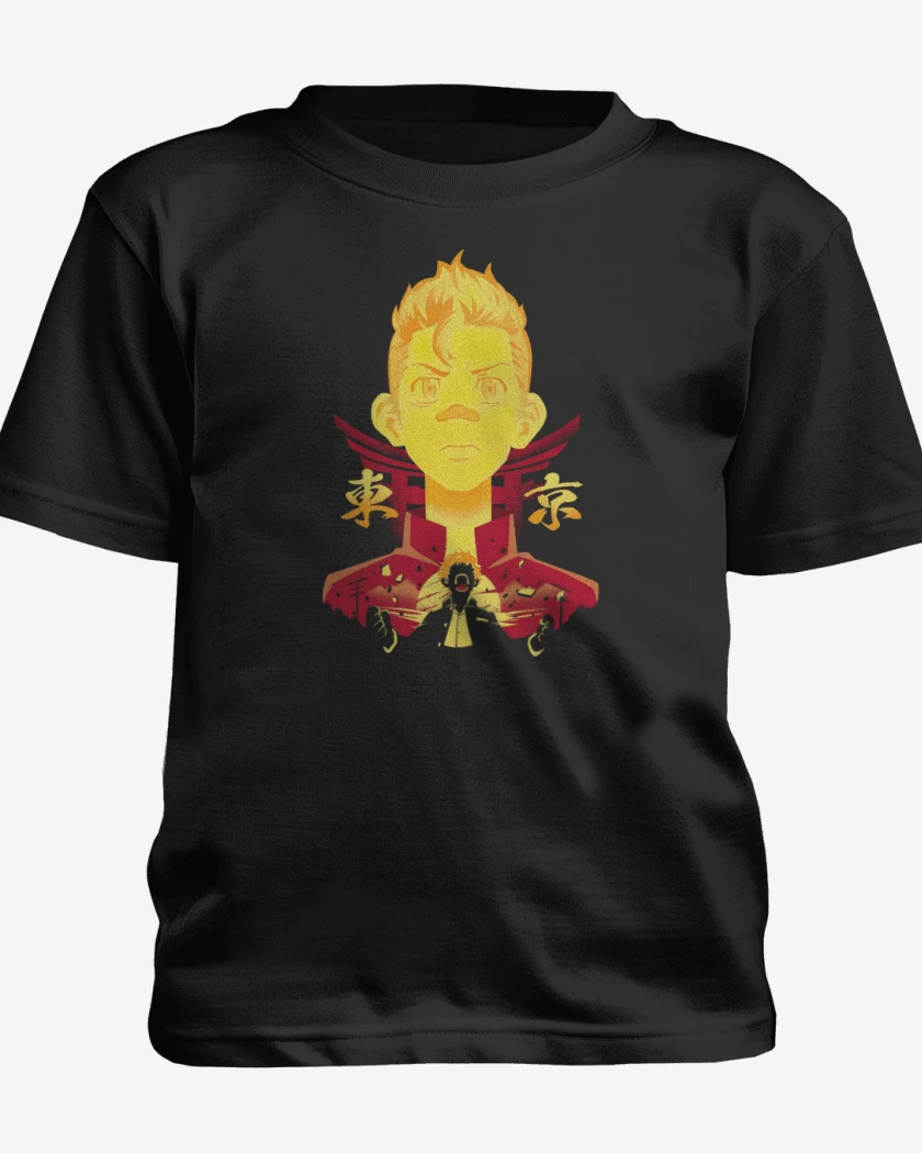 Polera de niño Negro de Takemichi Hanahaki