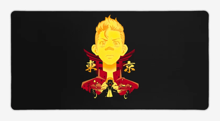 Mouse pad Gamer Negro de Takemichi Hanahaki