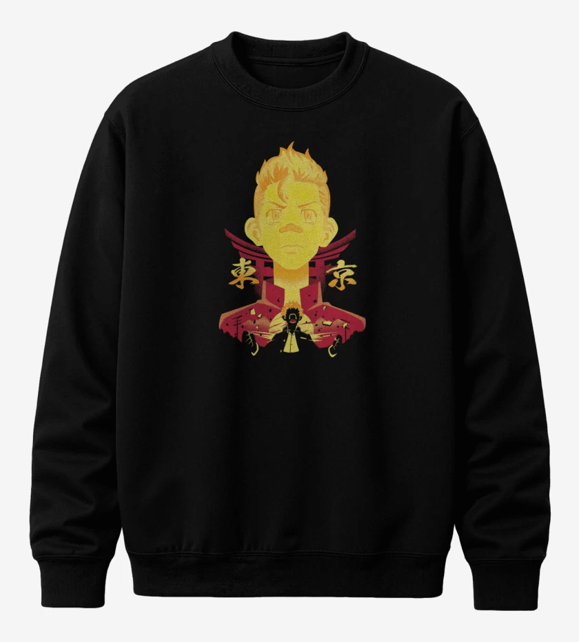 Poleron polo Negro de Takemichi Hanahaki