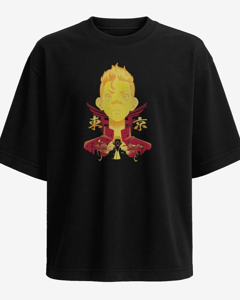 Polera Oversize Negro de Takemichi Hanahaki