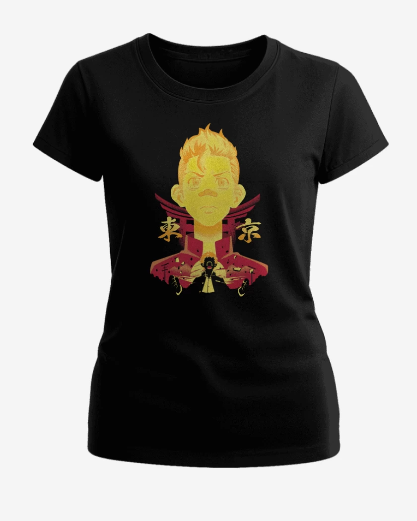 Polera de Mujer Negro de Takemichi Hanahaki