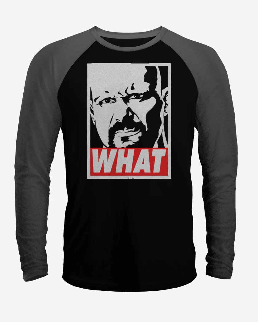 Polera Raglan Negro / Negro Heather de WHAT!