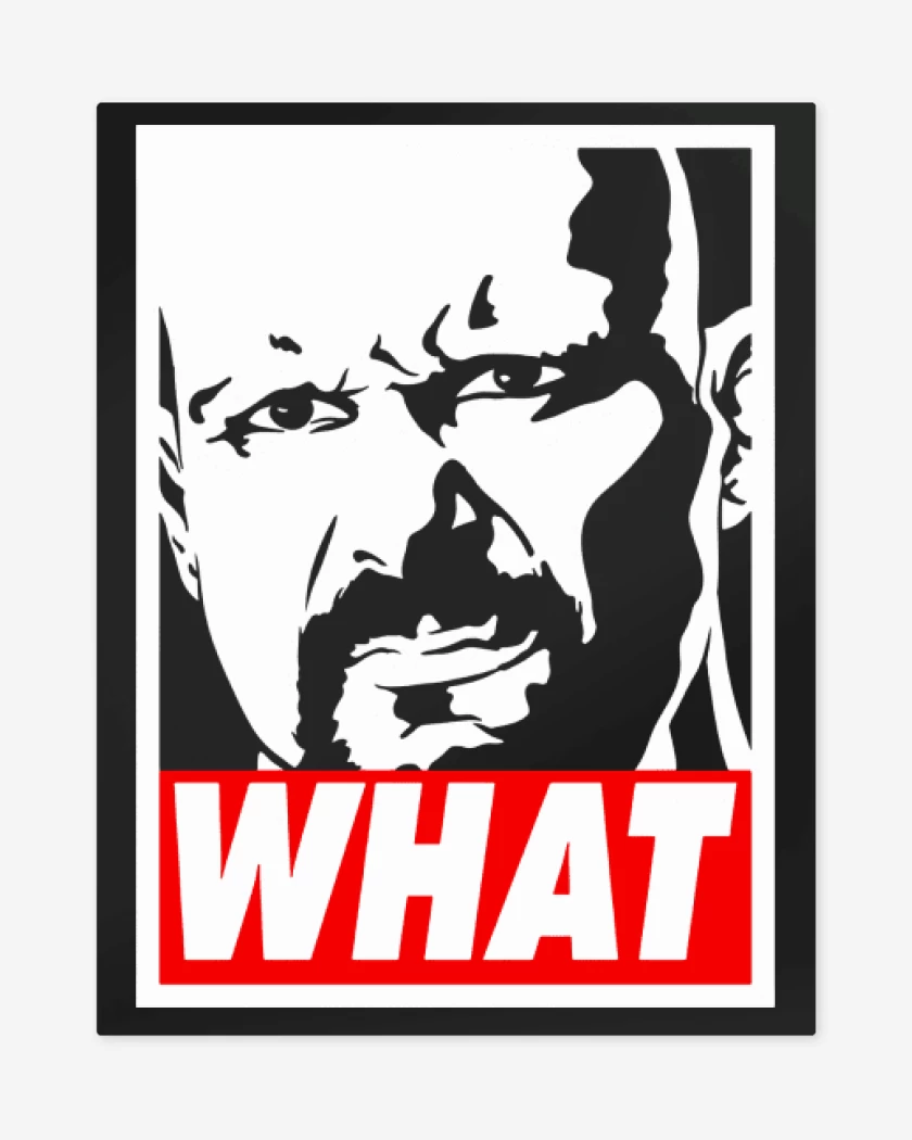 Print metalico Negro de WHAT!