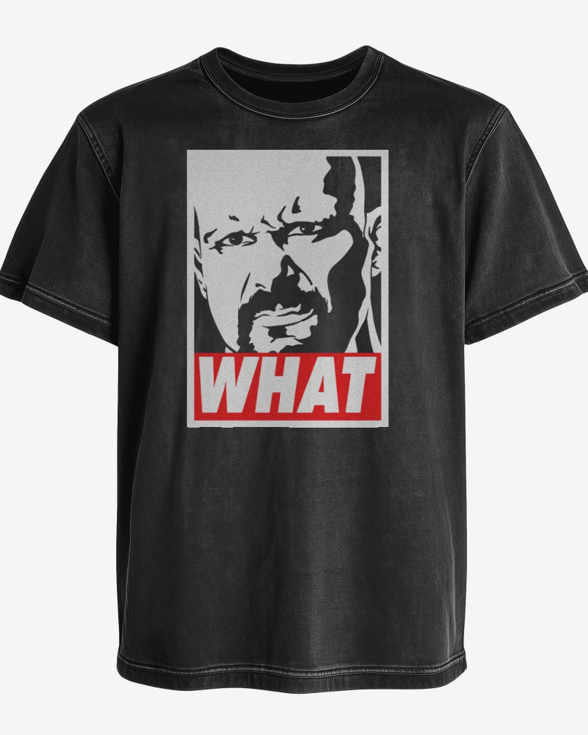Polera desgastada Negro de WHAT!
