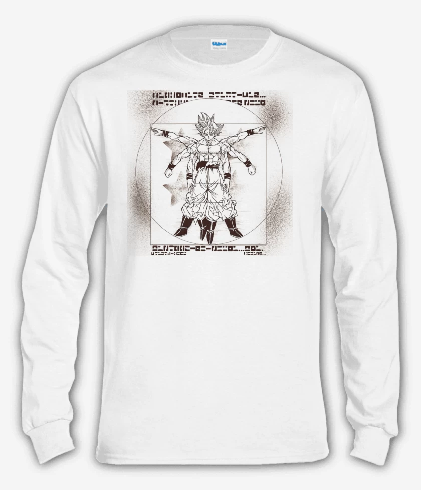 Polera manga larga Blanco de Ultrainstinto de Vitruvio