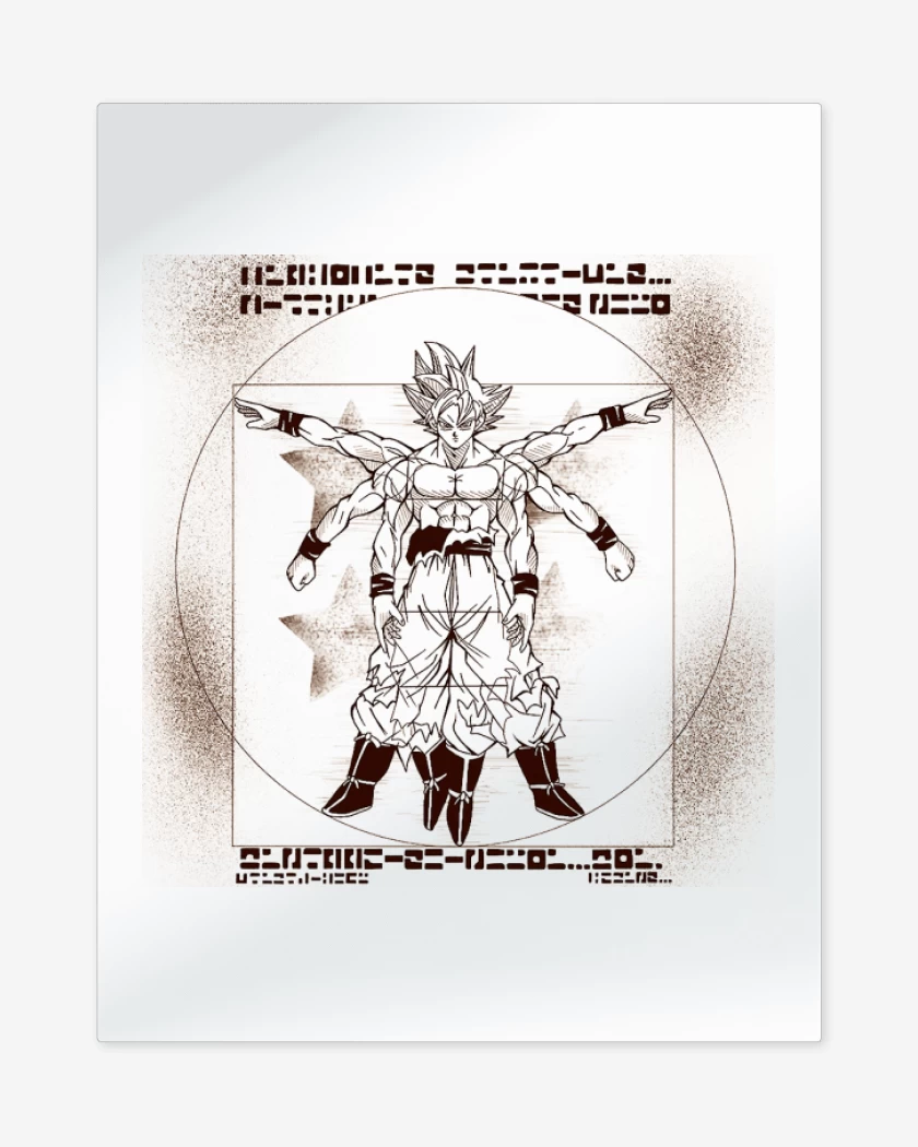 Print metalico Blanco de Ultrainstinto de Vitruvio