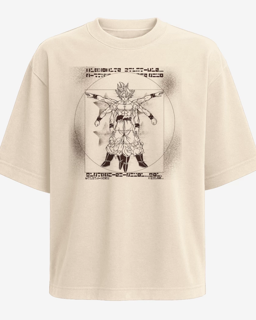 Polera Oversize Beige de Ultrainstinto de Vitruvio