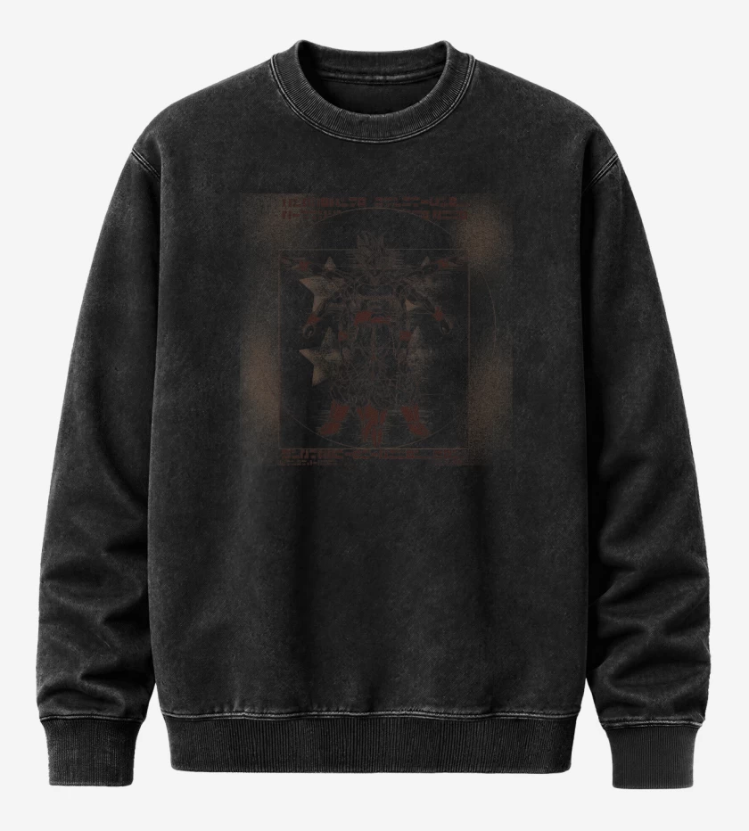 Poleron Polo Acid Wash Negro de Ultrainstinto de Vitruvio