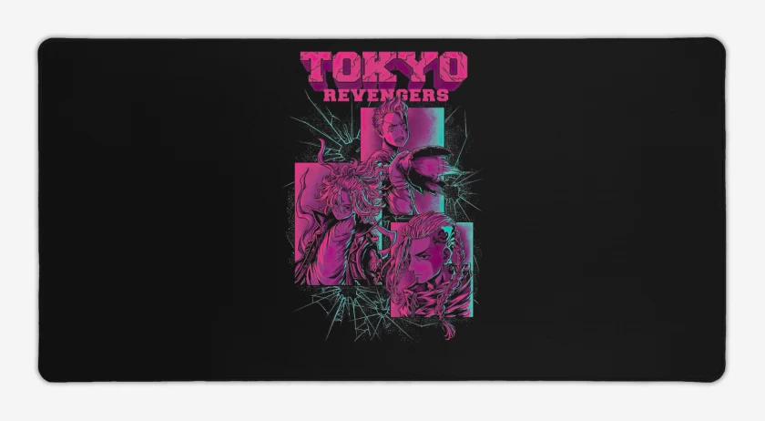 Mouse pad Gamer Negro de Tokyo Manji