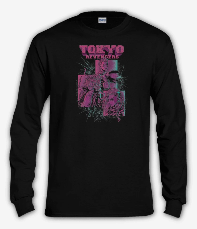 Polera manga larga Negro de Tokyo Manji