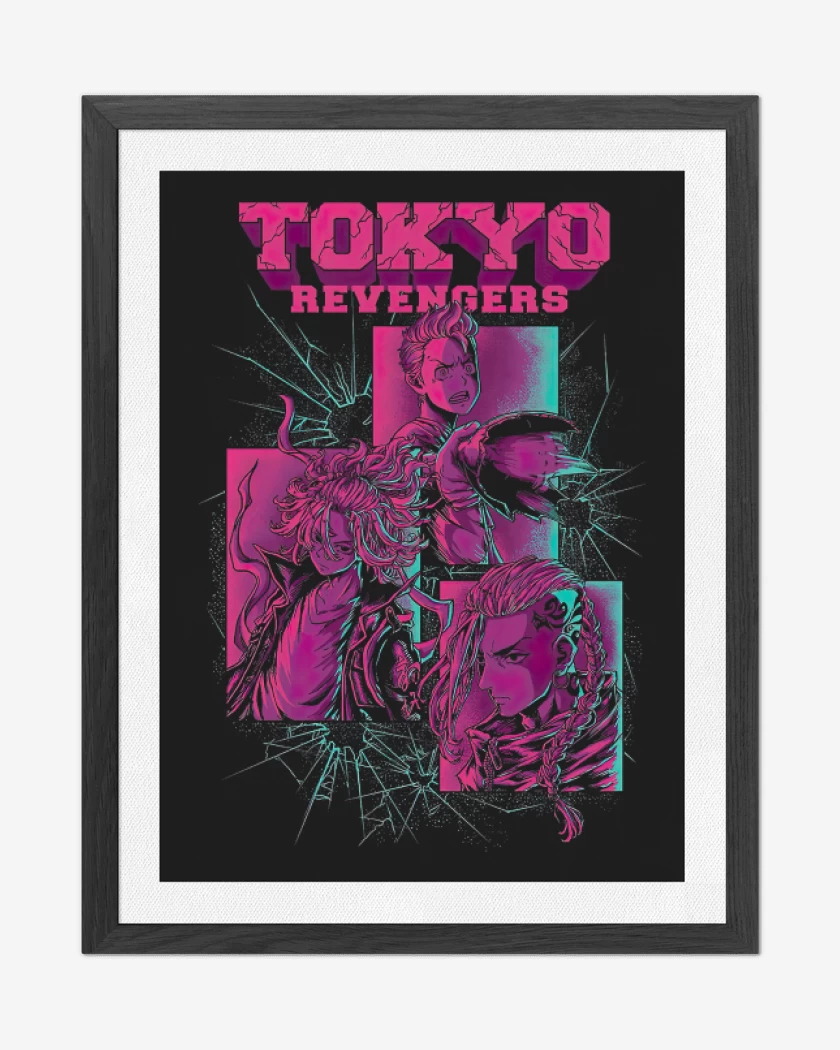 Cuadro decorativo Negro de Tokyo Manji