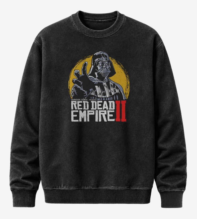 Poleron Polo Acid Wash Negro de Red Dead Empire II