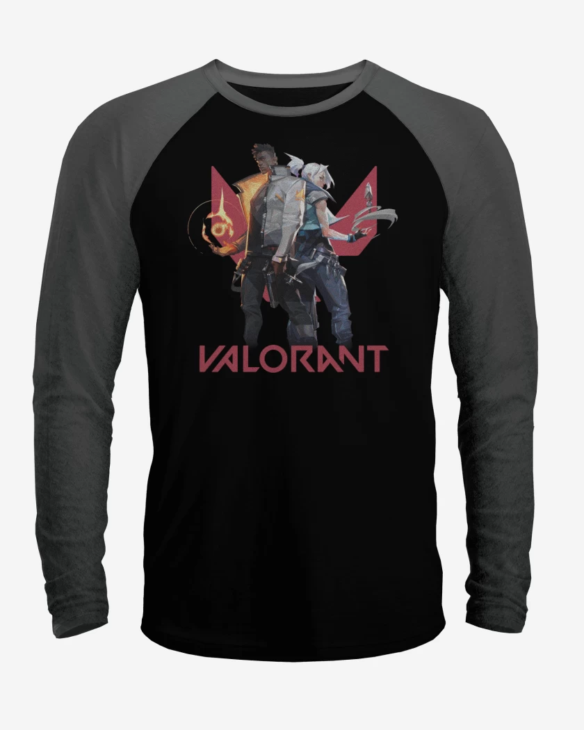 Polera Raglan Negro / Negro Heather de Jett y Fenix