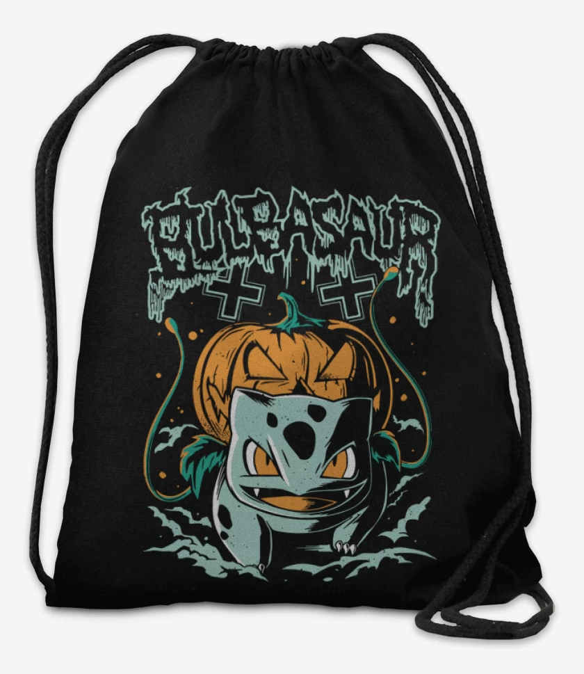 Mochila Negro de bulbasaur pumpkins