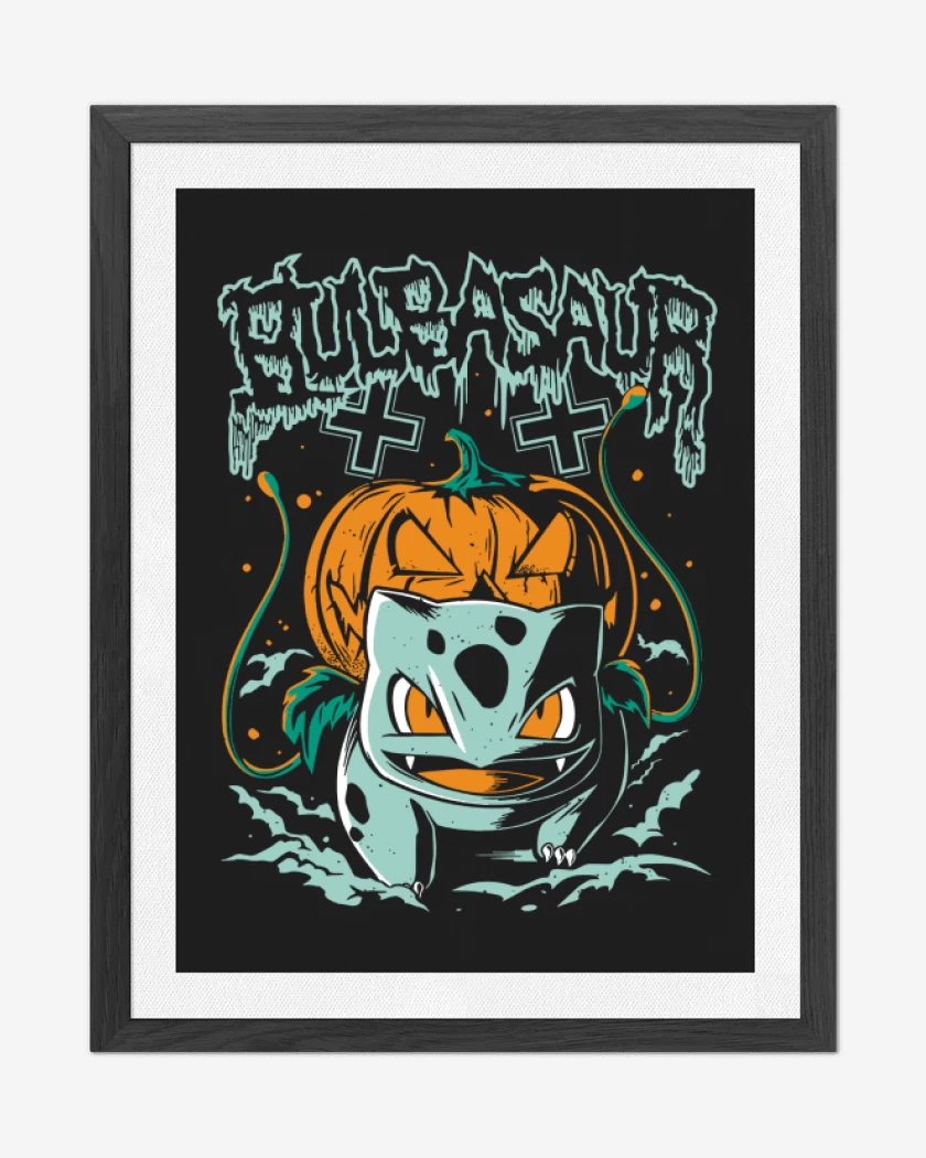 Cuadro decorativo bulbasaur pumpkins