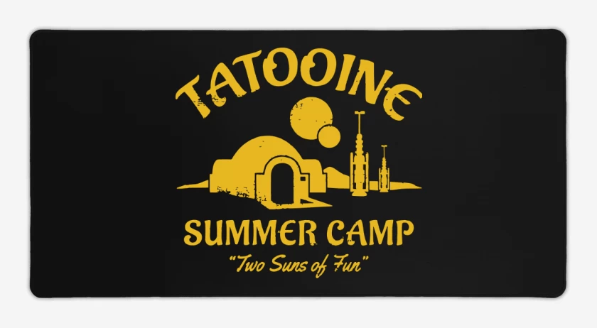 Mouse pad Gamer Negro de Tatooine Summer Camp
