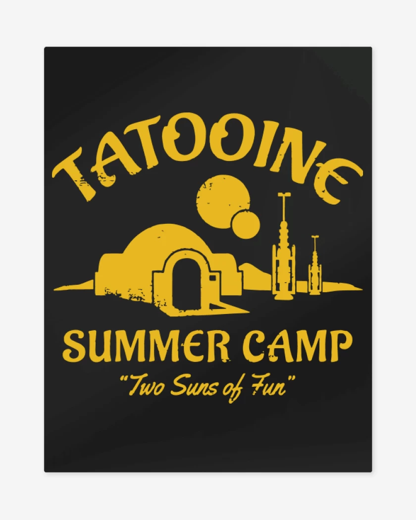 Print metalico Negro de Tatooine Summer Camp
