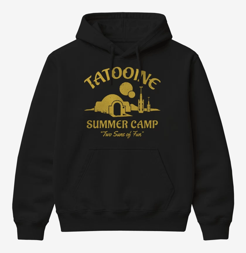 Poleron Canguro básico Negro de Tatooine Summer Camp
