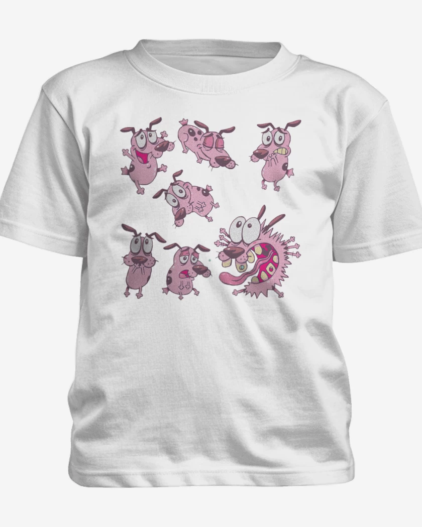 Polera de niño Blanco de Coraje el perro cobarde
