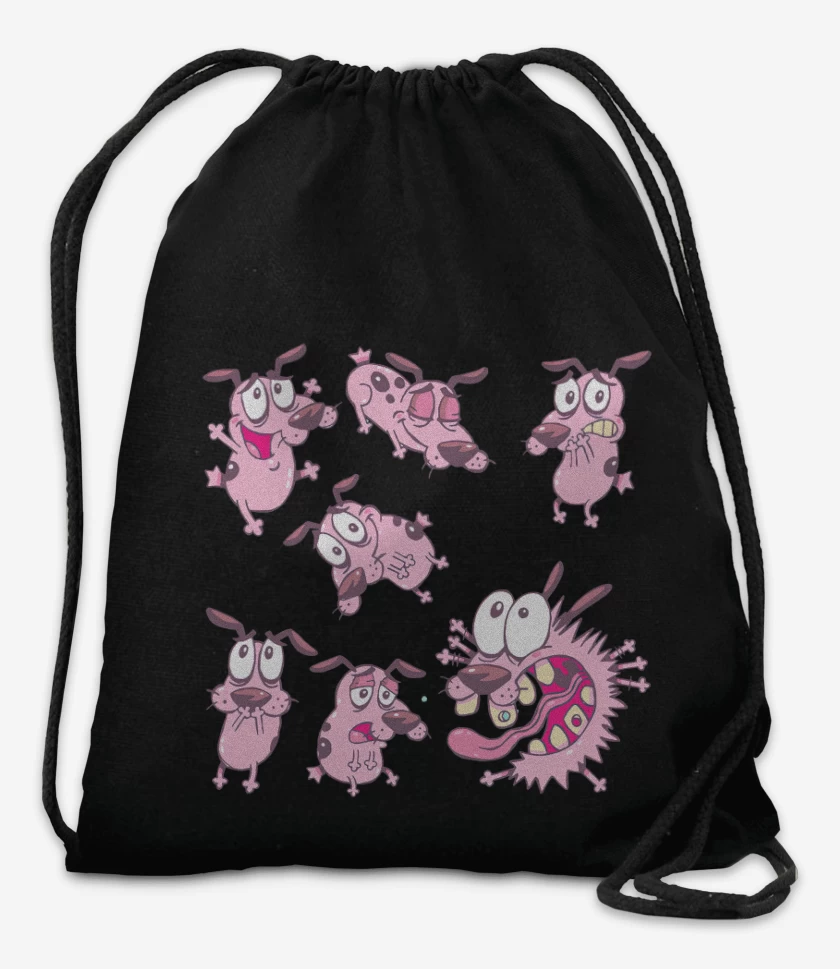 Mochila Negro de Coraje el perro cobarde