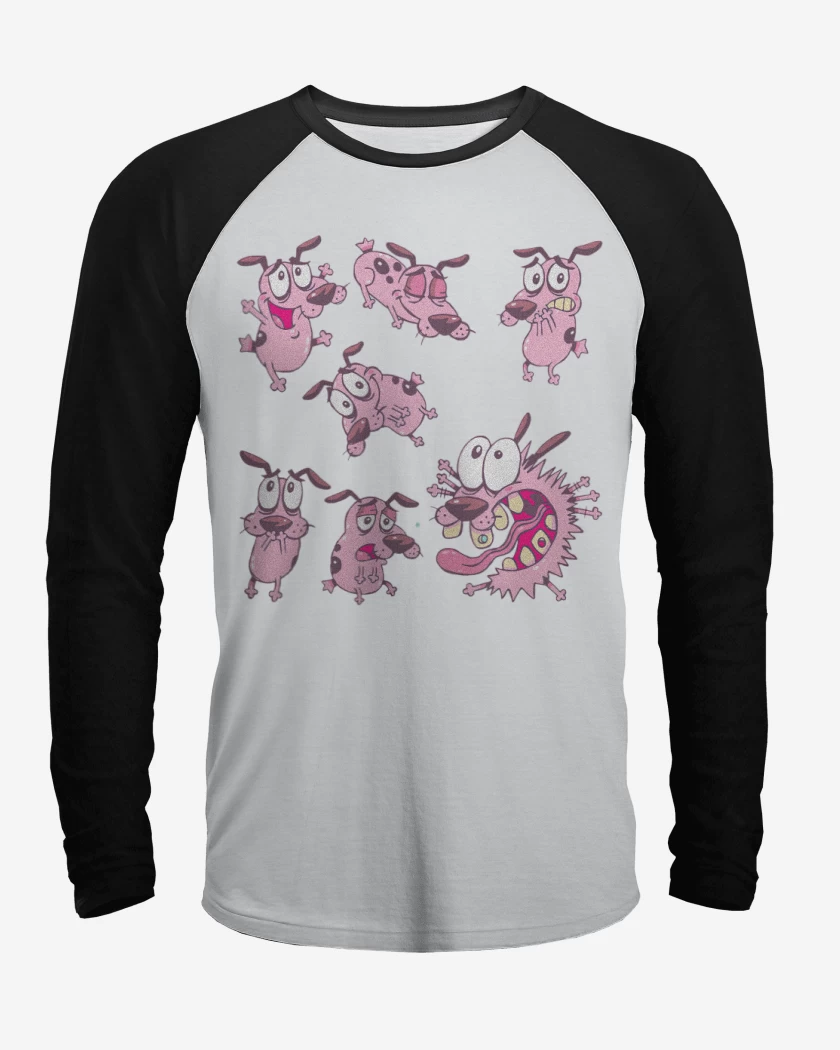 Polera Raglan Coraje el perro cobarde