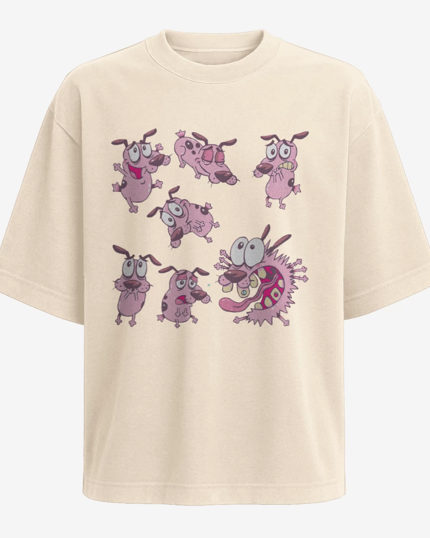 Polera Oversize Coraje el perro cobarde