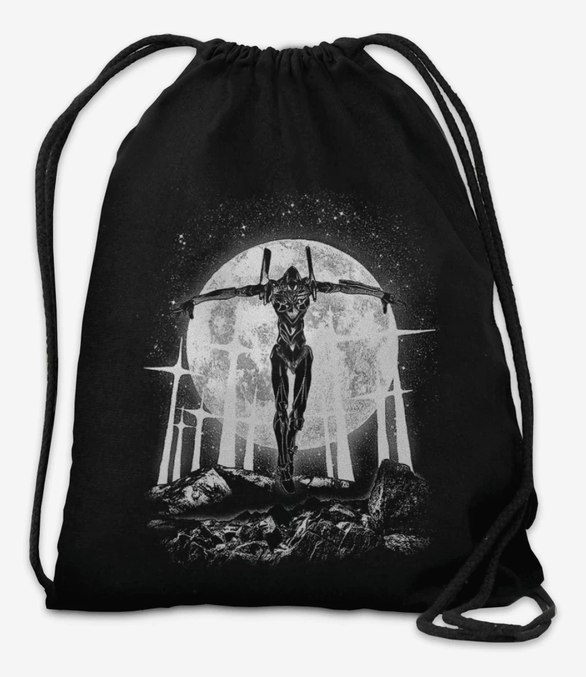 Mochila Negro de Evangelion moon