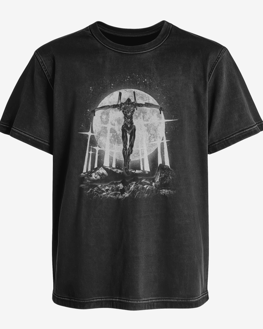Polera desgastada Evangelion moon