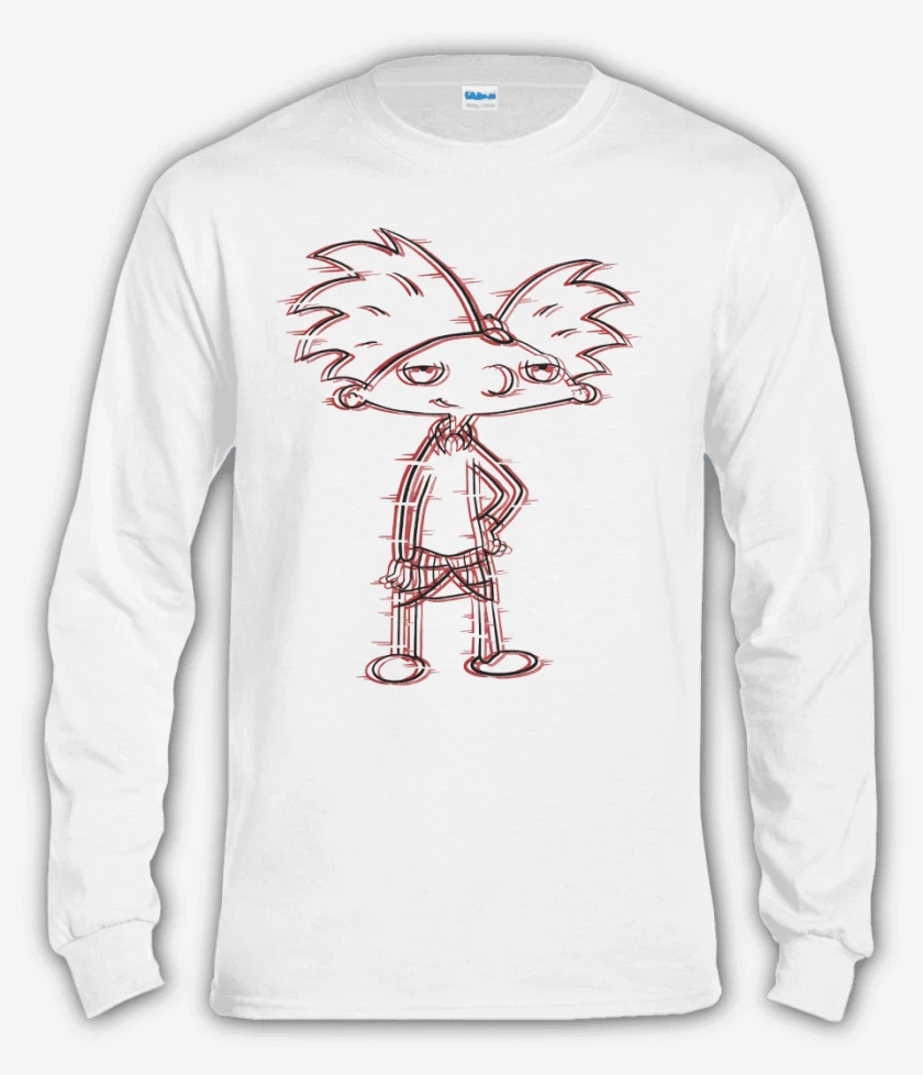 Polera manga larga Blanco de Hey Arnold!