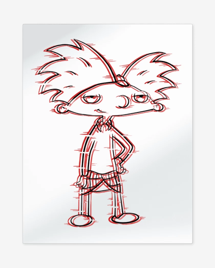 Print metalico Blanco de Hey Arnold!