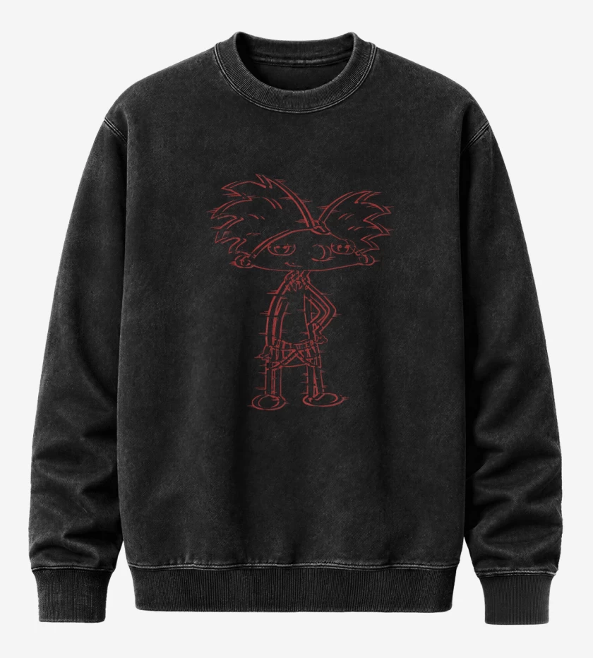 Poleron Polo Acid Wash Negro de Hey Arnold!