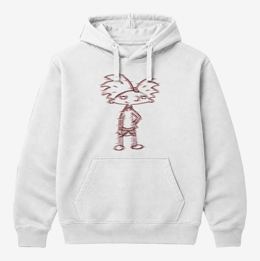 Polerón Canguro Blanco de Hey Arnold!