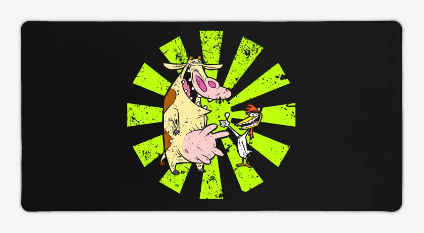 Mouse pad Gamer Negro de La Vaca y el pollito