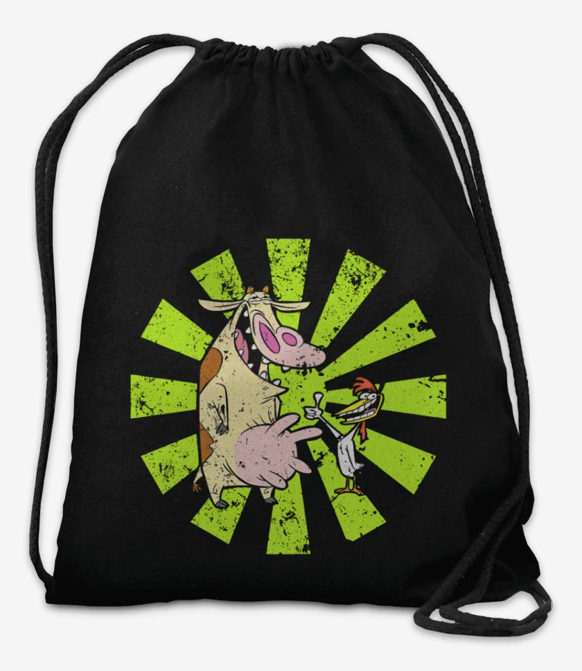 Mochila Negro de La Vaca y el pollito