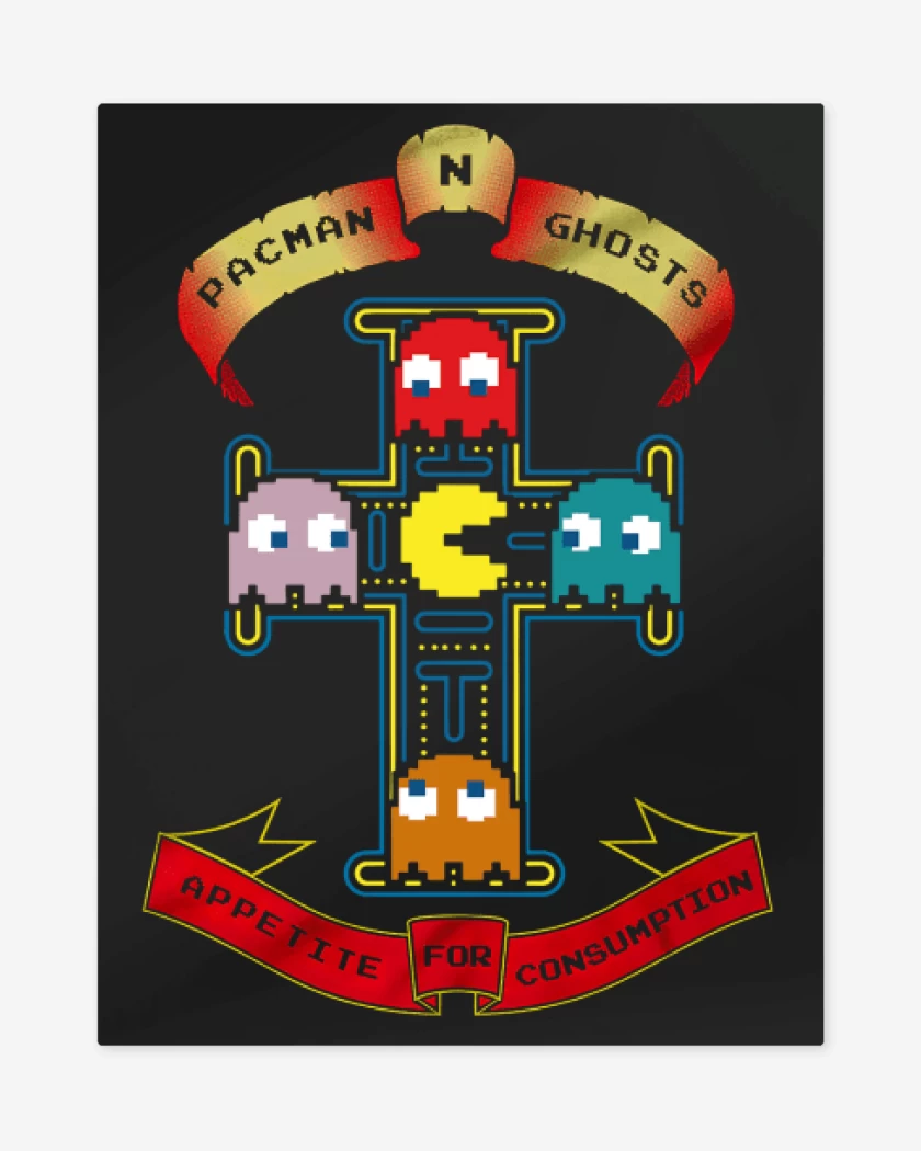 Print metalico Pacman And Ghosts
