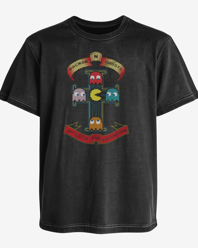 Polera desgastada Pacman And Ghosts